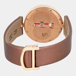 Cartier Silver 18k Rose Gold Captive De Cartier WG600011 Quartz Women's Wristwatch 35 mm