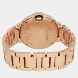 Cartier Silver 18k Rose Gold Ballon Bleu W6920096 Automatic Women's Wristwatch 33 mm