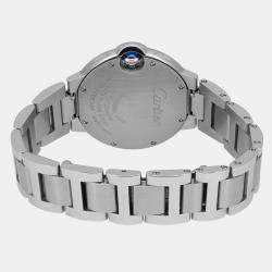 Cartier Red Stainless Steel Ballon Bleu 3489 Automatic Women's Wristwatch 33 mm