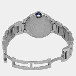Cartier Red Stainless Steel Ballon Bleu 3489 Automatic Women's Wristwatch 33 mm