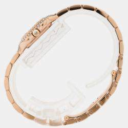 Cartier Silver 18k Rose Gold Panthere De Cartier WJPN0045 Quartz Women's Wristwatch 21 mm