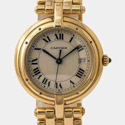 Cartier Panthere 883964 Cream Dial  18K Yellow Gold  Women's Wristwatch 33 mm