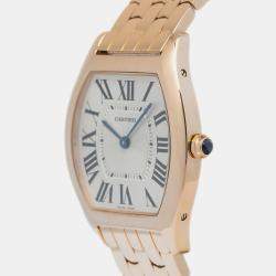 Cartier Silver 18K Rose Gold Tortue W1556366 Manual Winding Women's Wristwatch 31mm