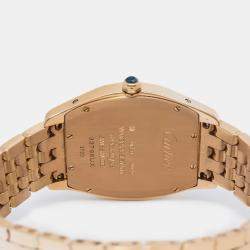 Cartier Silver 18K Rose Gold Tortue W1556366 Manual Winding Women's Wristwatch 31mm