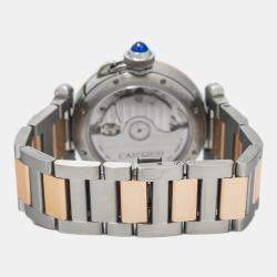 Cartier White 18K Yellow Gold Stainless Steel Pasha W2PA0008 Women's Wristwatch 35mm