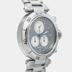 Pre Owned Cartier Grey Stainless Steel Pasha W525395 Quartz Women's Wristwatch 35mm