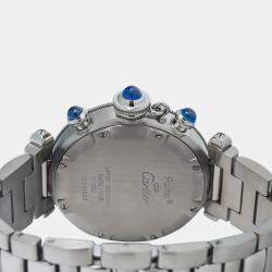 Pre Owned Cartier Grey Stainless Steel Pasha W525395 Quartz Women's Wristwatch 35mm