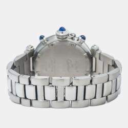 Pre Owned Cartier Grey Stainless Steel Pasha W525395 Quartz Women's Wristwatch 35mm
