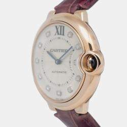 Cartier Cream 18K Rose Gold Ballon Bleu WJBB0010 Automatic Women's Wristwatch 36mm