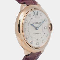 Cartier Cream 18K Rose Gold Ballon Bleu WJBB0010 Automatic Women's Wristwatch 36mm