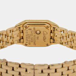 Cartier Panthere 2360 Quartz Cream 18K Yellow Gold Women's Wristwatch 17 mm