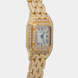 Cartier Panthere 2360 Quartz Cream 18K Yellow Gold Women's Wristwatch 17 mm