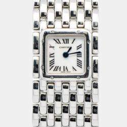 Cartier Panthere Ruban W61001T9 Quartz Mother of Pearl Stainless Steel Women's Wristwatch 21 mm