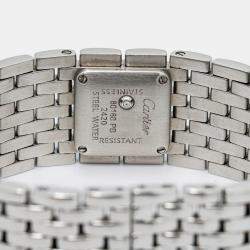 Cartier Panthere Ruban W61001T9 Quartz Mother of Pearl Stainless Steel Women's Wristwatch 21 mm