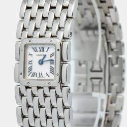 Cartier Panthere Ruban W61001T9 Quartz Mother of Pearl Stainless Steel Women's Wristwatch 21 mm