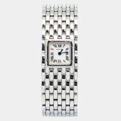 Cartier Panthere Ruban W61001T9 Quartz Mother of Pearl Stainless Steel Women's Wristwatch 21 mm