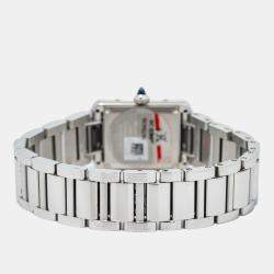 Cartier Tank Must WSTA0051 Quartz Silver Stainless Steel Women's Wristwatch 22 mm