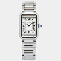 Cartier Tank Must WSTA0051 Quartz Silver Stainless Steel Women's Wristwatch 22 mm