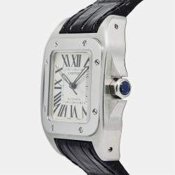Cartier Santos 100 W20106X8 Automatic Silver Stainless Steel Women's Wristwatch 33 mm