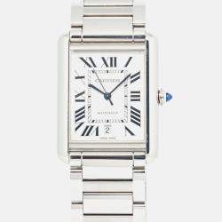 Cartier Tank Must 4324 Silver Stainless-Steel Automatic Women's Wristwatch 31 mm