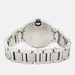 Cartier Ballon Bleu W4BB0016 Quartz Silver Stainless Steel Women's Wristwatch 33 mm