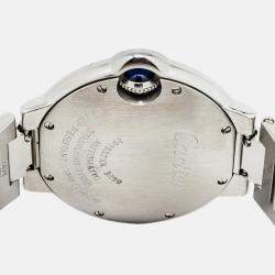Cartier Ballon Bleu W4BB0016 Quartz Silver Stainless Steel Women's Wristwatch 33 mm