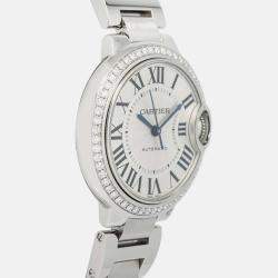 Cartier Ballon Bleu W4BB0016 Quartz Silver Stainless Steel Women's Wristwatch 33 mm