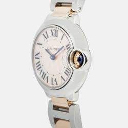 Cartier Ballon Bleu W6920034 Automatic MOP 18K Rose Gold Stainless Steel Women's Wristwatch 28 mm