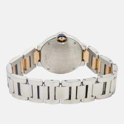 Cartier Ballon Bleu W6920034 Automatic MOP 18K Rose Gold Stainless Steel Women's Wristwatch 28 mm