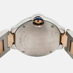 Cartier Ballon Bleu W6920034 Automatic MOP 18K Rose Gold Stainless Steel Women's Wristwatch 28 mm