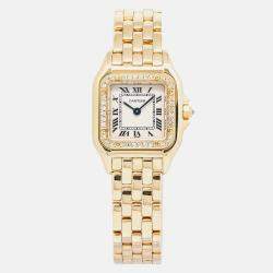 Cartier Panthere WF307089 Automatic White 18k Yellow Gold Women's Wristwatch 22 mm