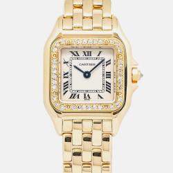 Cartier Panthere WF307089 Automatic White 18k Yellow Gold Women's Wristwatch 22 mm
