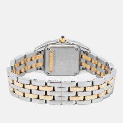 Pre Owned Cartier Panthere W2PN0006 Quartz White 18k Yellow Gold Women's Watch 22 mm