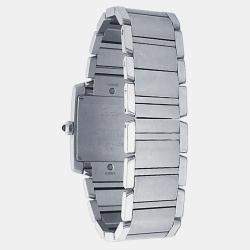 Pre Owned Cartier Tank Francaise WE110007 Quartz Silver Stainless Steel Women's Wristwatch 25 mm