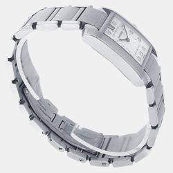 Pre Owned Cartier Tank Francaise WE110007 Quartz Silver Stainless Steel Women's Wristwatch 25 mm