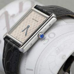 Pre Owned Cartier Tank Solo W5200020 Quartz Silver Stainless Steel Women's Wristwatch 30 mm
