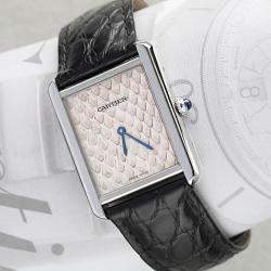 Pre Owned Cartier Tank Solo W5200020 Quartz Silver Stainless Steel Women's Wristwatch 30 mm