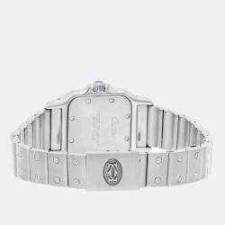 Pre Owned Cartier Santos Galbee W20056D6 Quartz Silver Stainless Steel Women's Wristwatch 24 mm