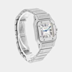 Pre Owned Cartier Santos Galbee W20054D6 Automatic Silver Stainless Steel Women's Wristwatch 24 mm