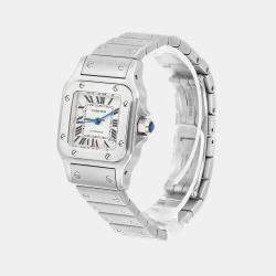 Pre Owned Cartier Santos Galbee W20054D6 Automatic Silver Stainless Steel Women's Wristwatch 24 mm