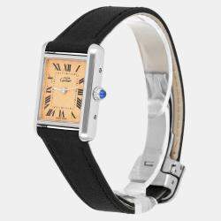 Pre Owned Cartier Must de Tank 2416 Quartz Silver Women's Wristwatch 22 mm