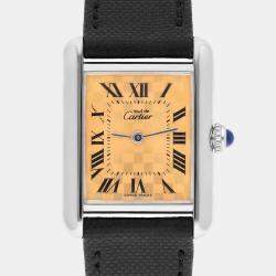 Pre Owned Cartier Must de Tank 2416 Quartz Silver Women's Wristwatch 22 mm