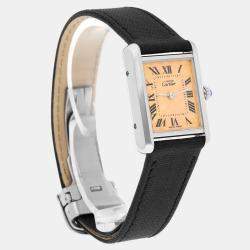 Pre Owned Cartier Must de Tank 2416 Quartz Silver Women's Wristwatch 22 mm