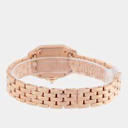 Pre Owned Cartier Panthere WGPN0006 Quartz Silver 18K Rose Gold Women's Wristwatch 23mm