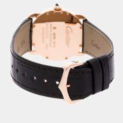 Pre Owned Cartier Ronde Louis Cartier W6800151 Quartz Cream 18k Rose Gold Women’s Wristwatch 29mm.
