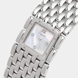 Pre Owned ساعة يد نسائية كارتييه بانثر روبان ستانلس ستيل فضة 21 مم