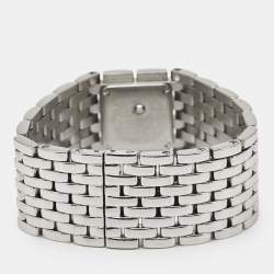 Pre Owned ساعة يد نسائية كارتييه بانثر روبان ستانلس ستيل فضة 21 مم