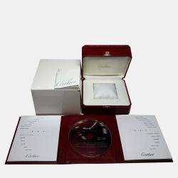 Pre Owned Cartier Tank W5310015 Automatic Silver 18k Yellow Gold Women’s Wristwatch 29 mm