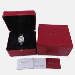 مملوكة مسبقًا Cartier Panthere De Cartier W4PN0008 Quartz Silver Stainless Steel Women's Wristwatch 27 mm