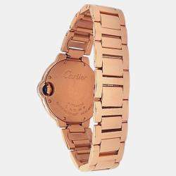 Pre Owned Cartier Ballon Bleu W6920068 Automatic Silver 18K Rose Gold Women’s Wristwatch 33 mm